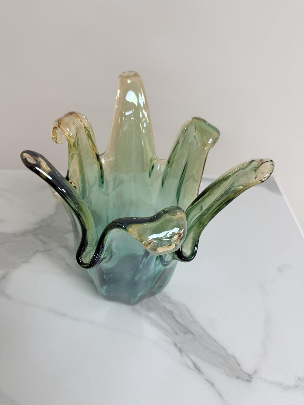 Murano Glass Vase | Certified Murano Glass | Made in Italy | Decorative Vase | Collection Pasta di Vetro Verde