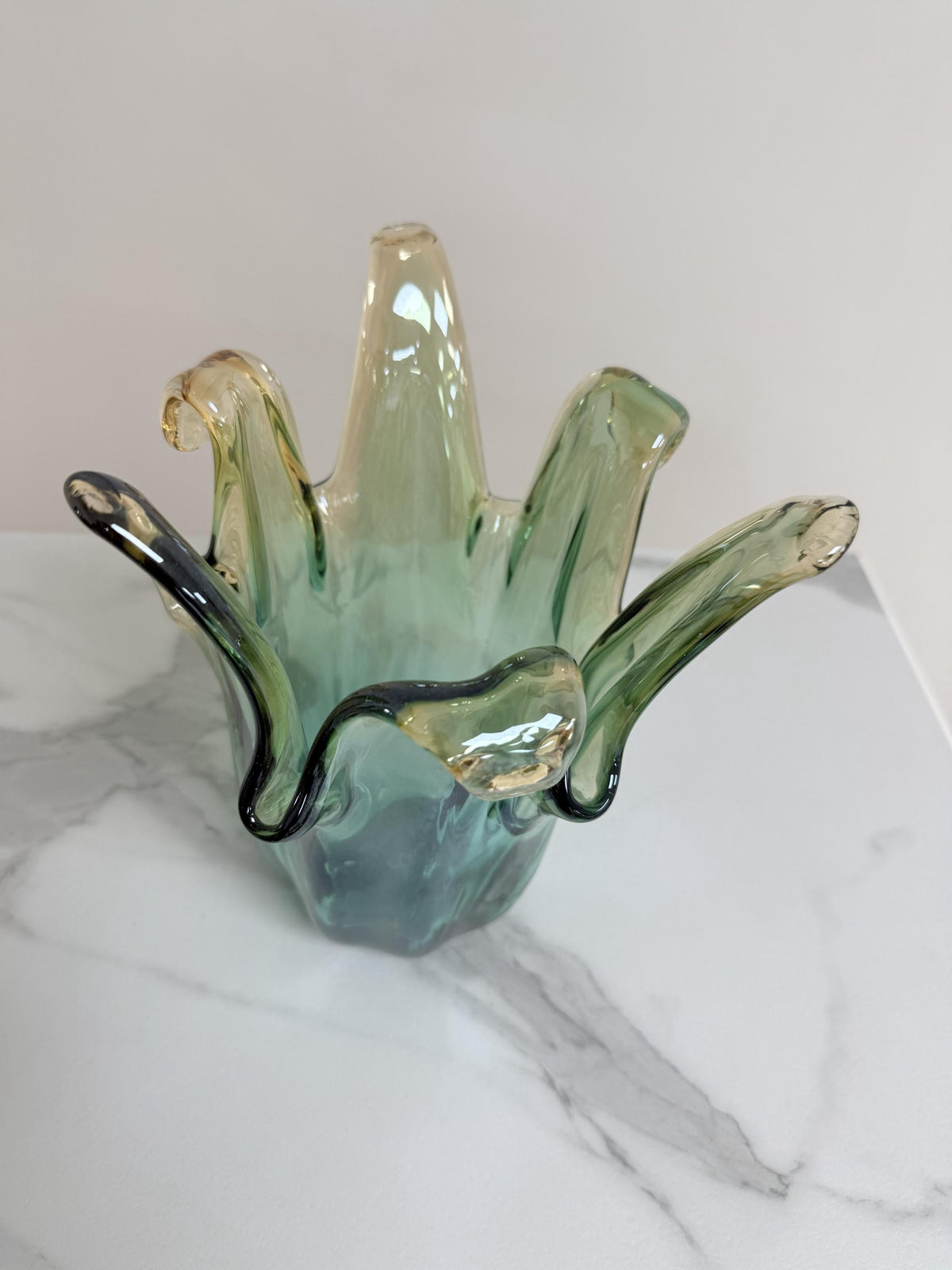 Murano Glass Vase | Certified Murano Glass | Made in Italy | Decorative Vase | Collection Pasta di Vetro Verde