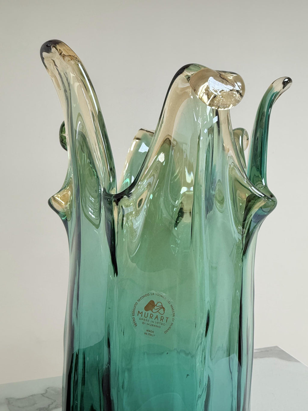 Murano Glass Vase | Certified Murano Glass | Made in Italy | Decorative Vase | Collection Pasta di Vetro Verde