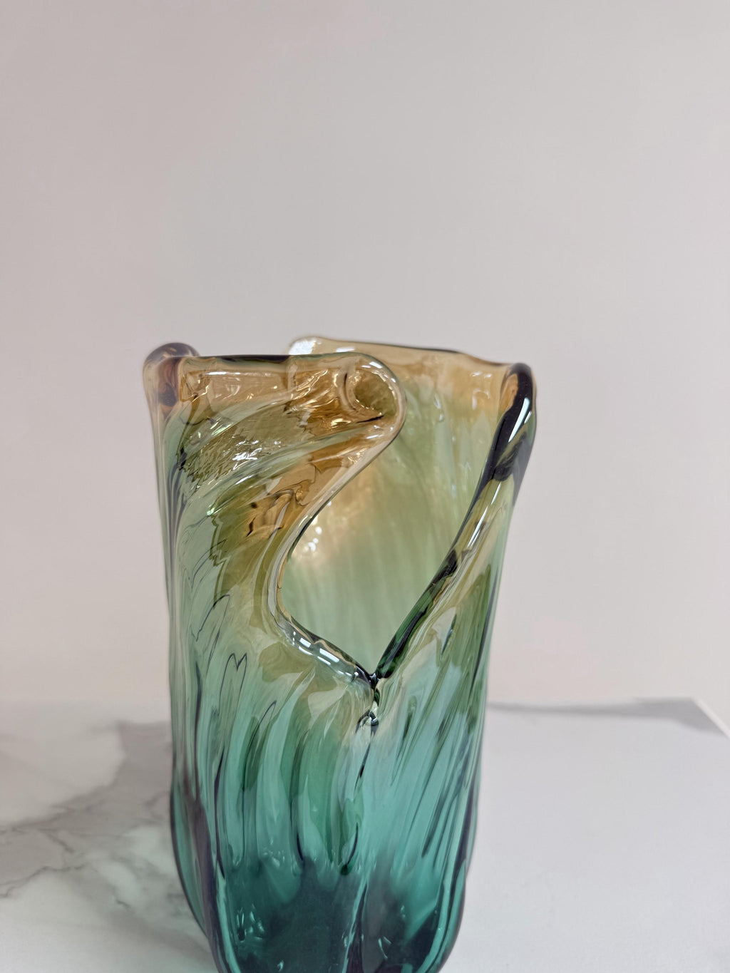 Murano Glass Vase | Certified Murano Glass | Made in Italy | Decorative Vase | Collection Pasta di Vetro Verde