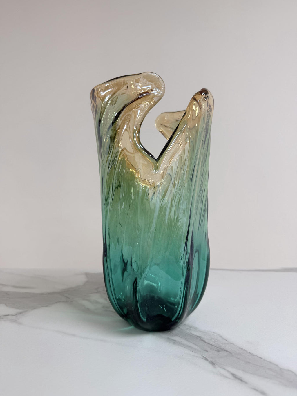 Murano Glass Vase | Certified Murano Glass | Made in Italy | Decorative Vase | Collection Pasta di Vetro Verde
