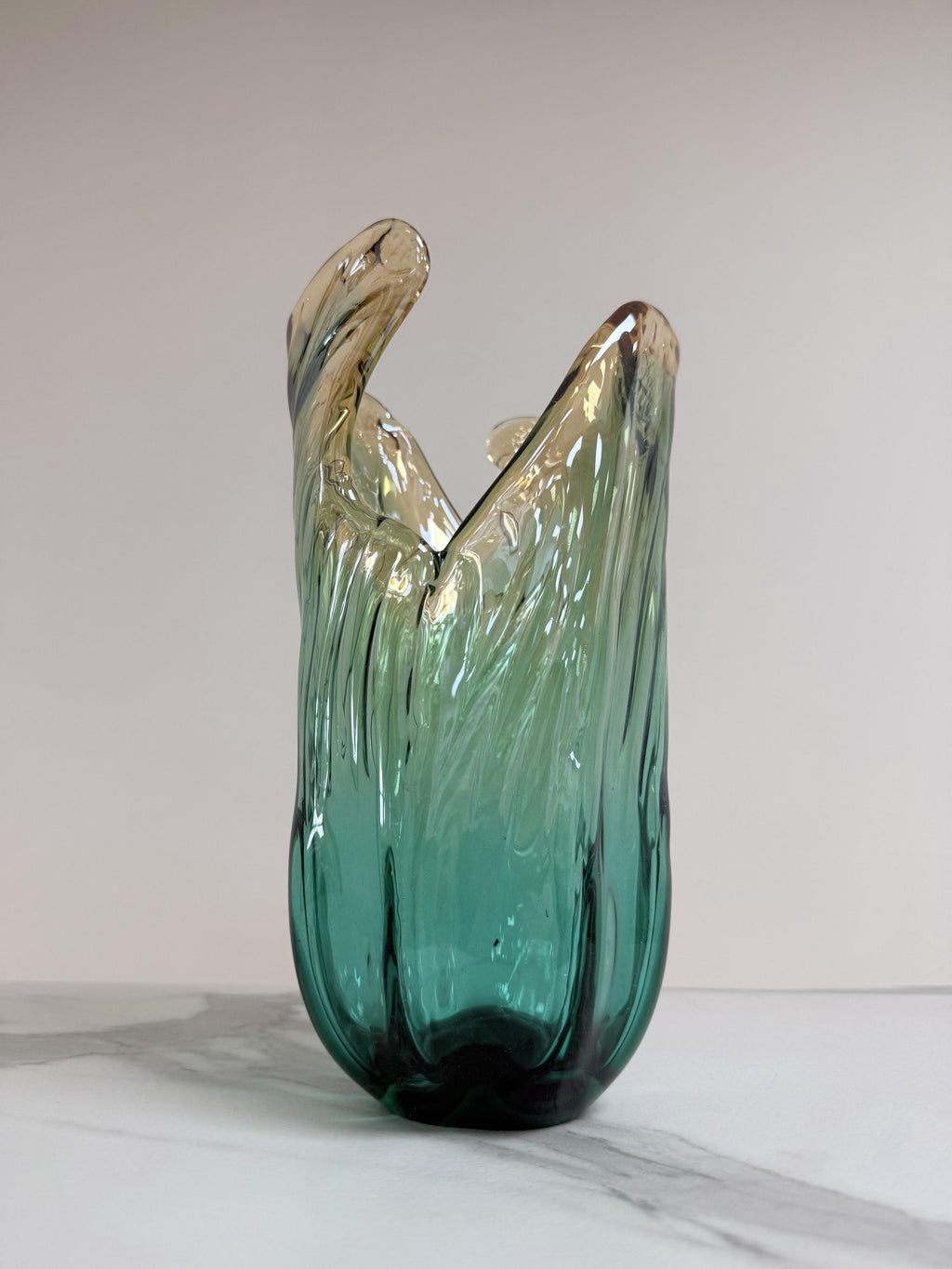 Murano Glass Vase | Certified Murano Glass | Made in Italy | Decorative Vase | Collection Pasta di Vetro Verde
