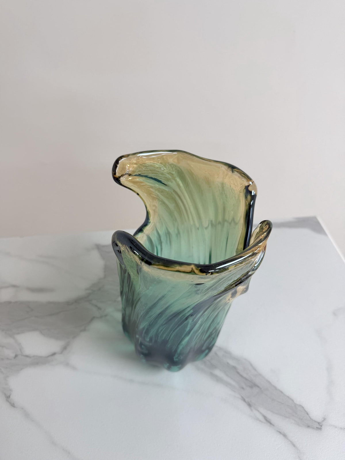 Murano Glass Vase | Certified Murano Glass | Made in Italy | Decorative Vase | Collection Pasta di Vetro Verde