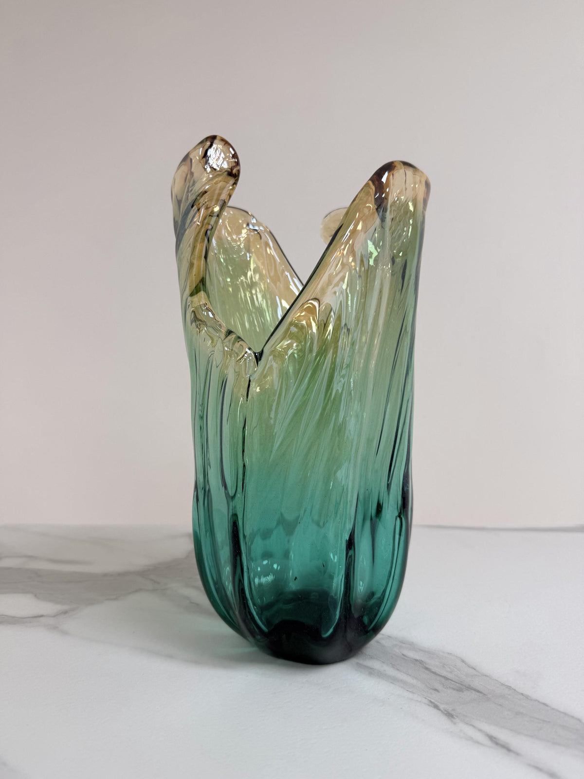 Murano Glass Vase | Certified Murano Glass | Made in Italy | Decorative Vase | Collection Pasta di Vetro Verde