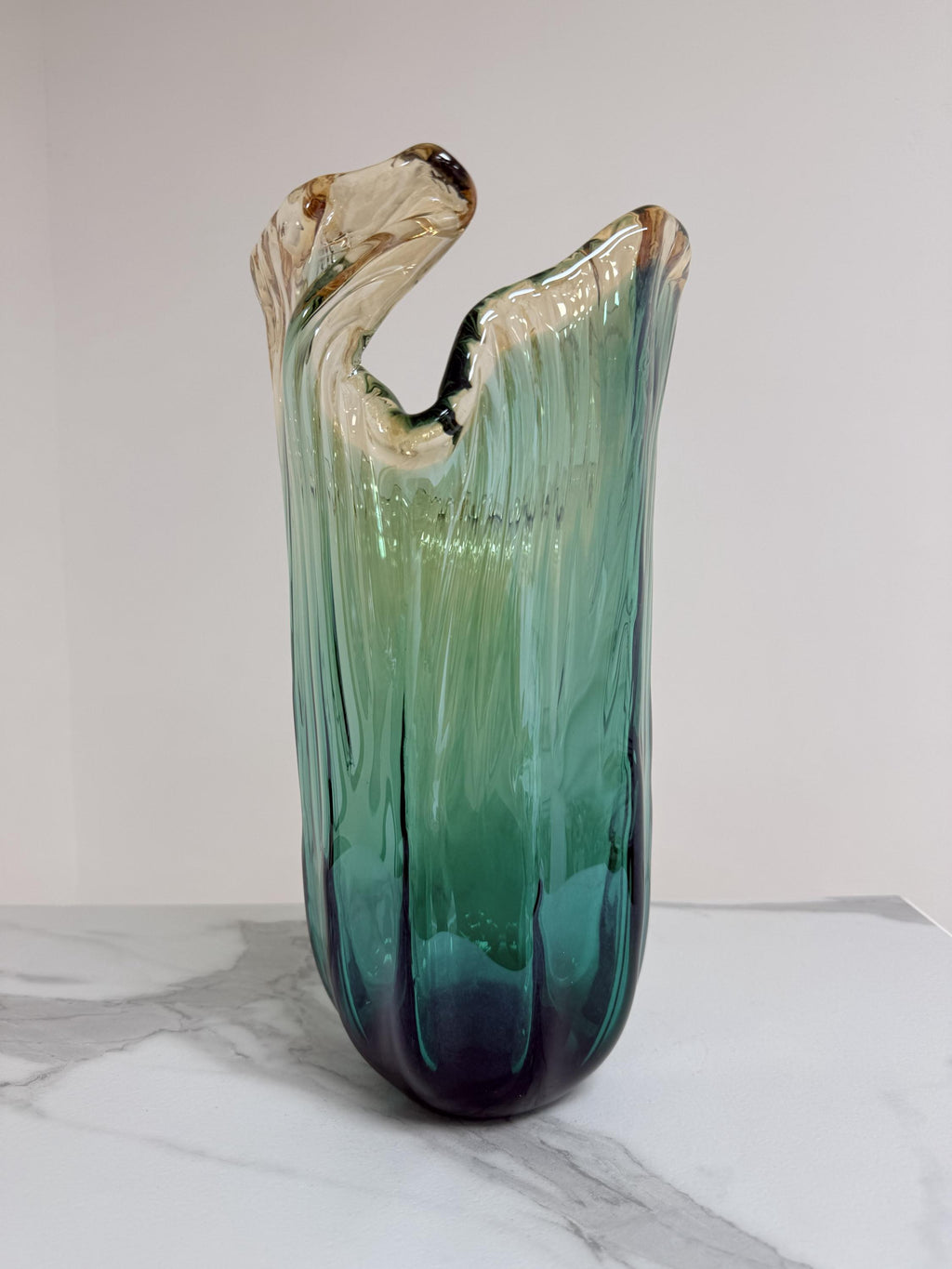 Murano Glass Vase | Certified Murano Glass | Made in Italy | Decorative Vase | Collection Pasta di Vetro Verde