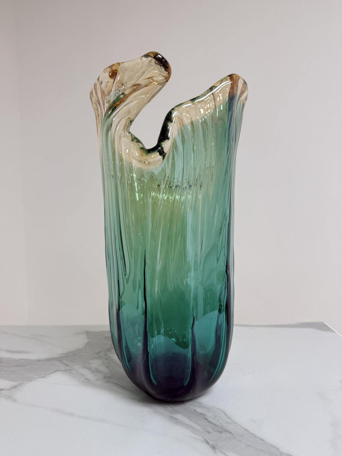 Murano Glass Vase | Certified Murano Glass | Made in Italy | Decorative Vase | Collection Pasta di Vetro Verde