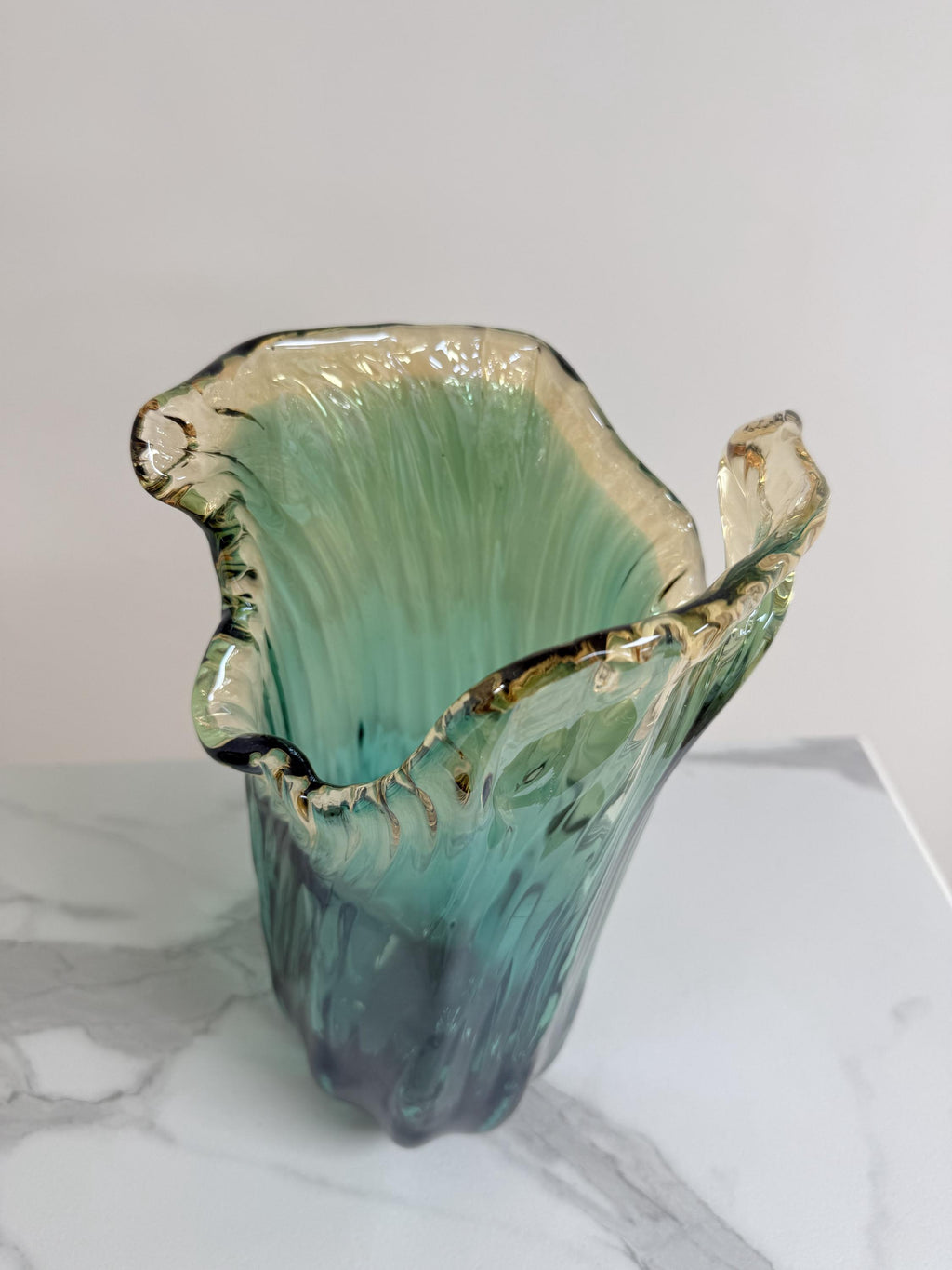 Murano Glass Vase | Certified Murano Glass | Made in Italy | Decorative Vase | Collection Pasta di Vetro Verde
