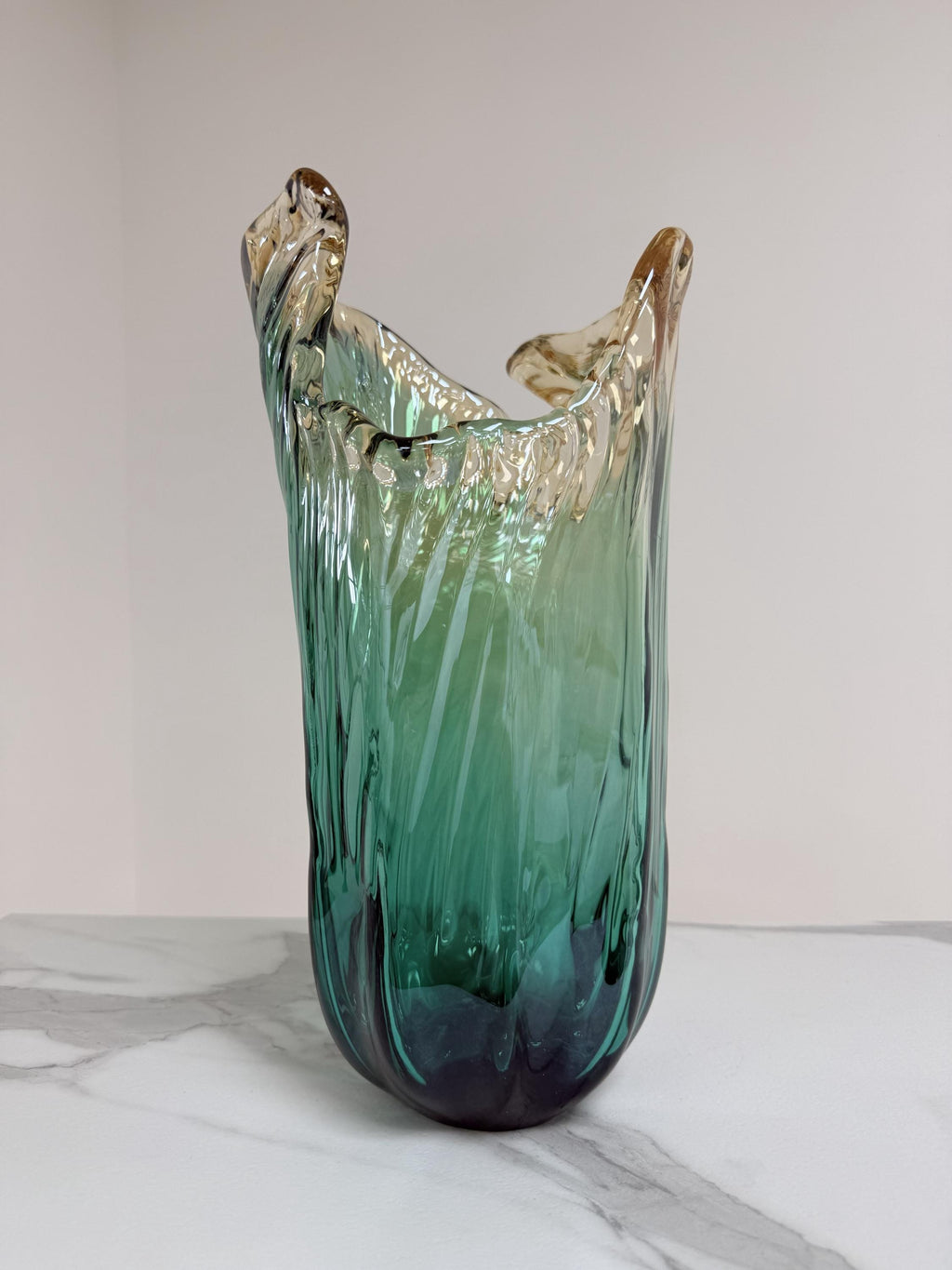 Murano Glass Vase | Certified Murano Glass | Made in Italy | Decorative Vase | Collection Pasta di Vetro Verde