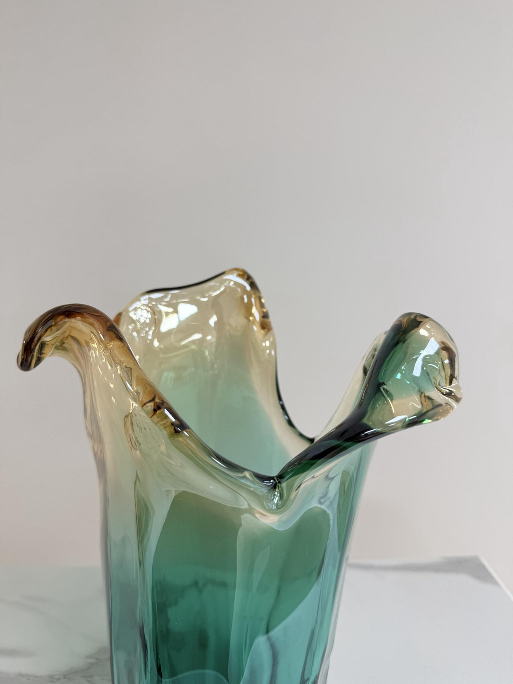 Murano Glass Vase | Certified Murano Glass | Made in Italy | Decorative Vase | Collection Pasta di Vetro Verde