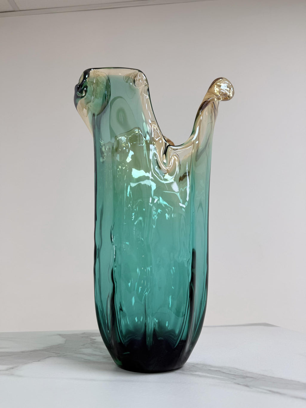 Murano Glass Vase | Certified Murano Glass | Made in Italy | Decorative Vase | Collection Pasta di Vetro Verde
