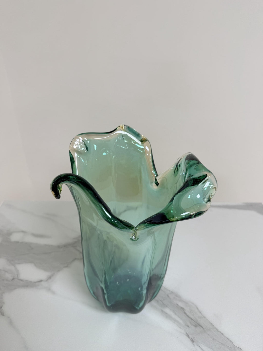 Murano Glass Vase | Certified Murano Glass | Made in Italy | Decorative Vase | Collection Pasta di Vetro Verde