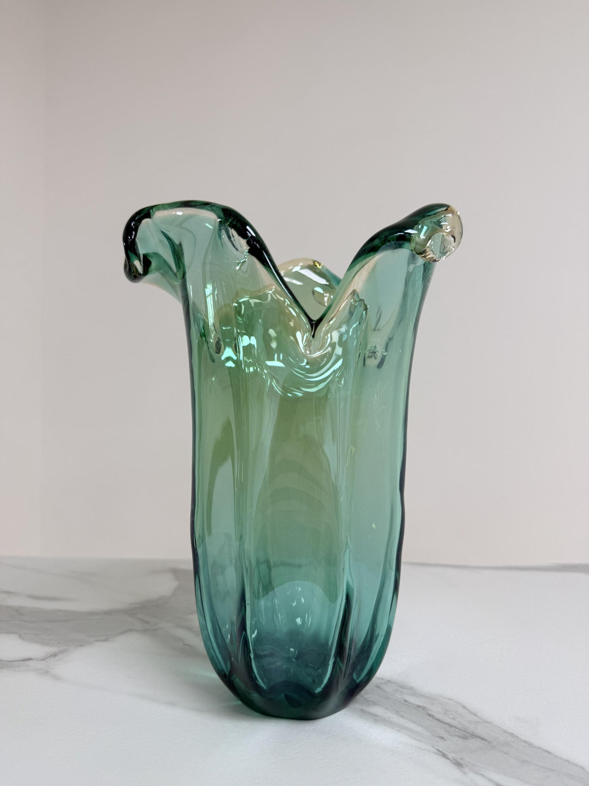 Murano Glass Vase | Certified Murano Glass | Made in Italy | Decorative Vase | Collection Pasta di Vetro Verde