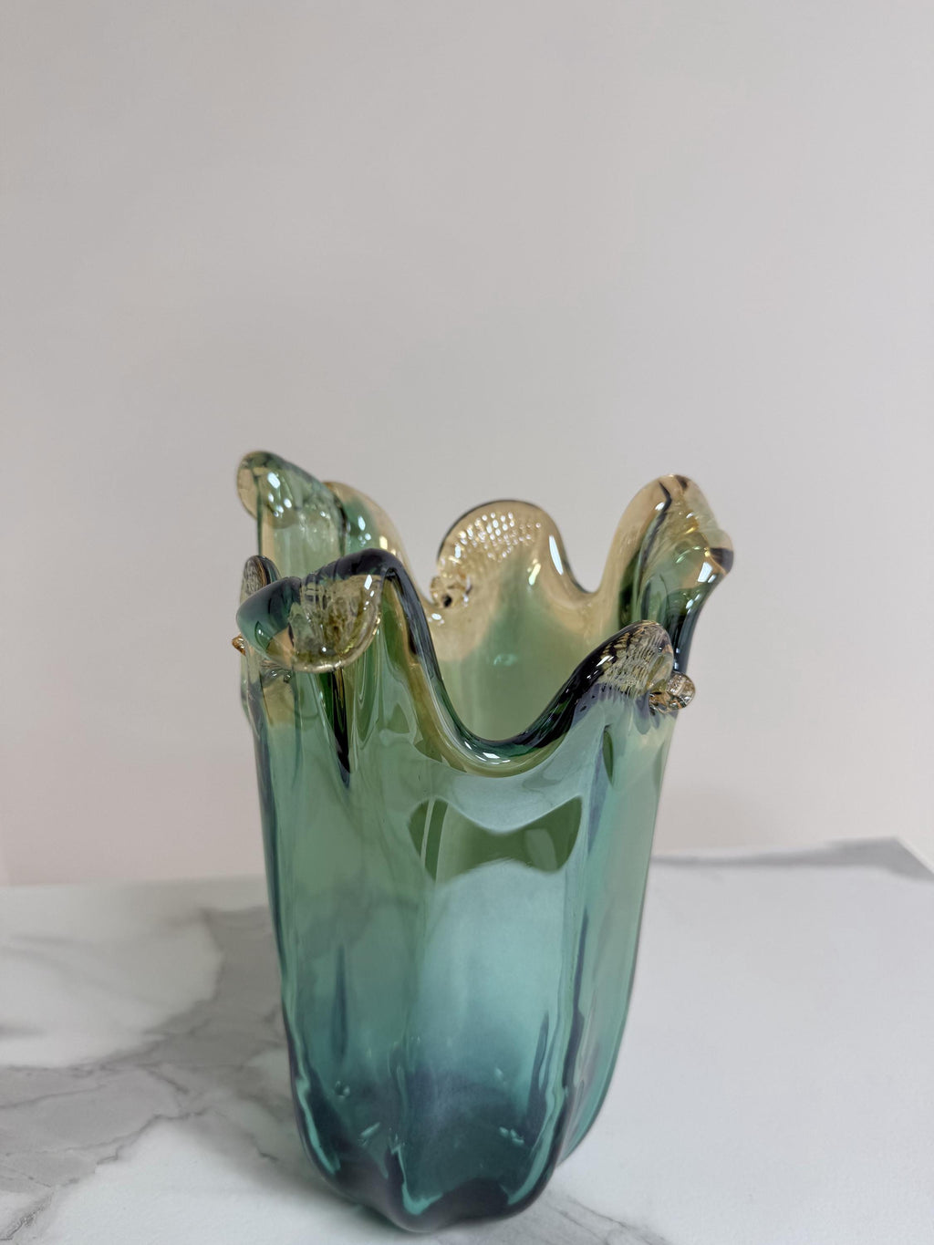 Murano Glass Vase | Certified Murano Glass | Made in Italy | Decorative Vase | Collection Pasta di Vetro Verde