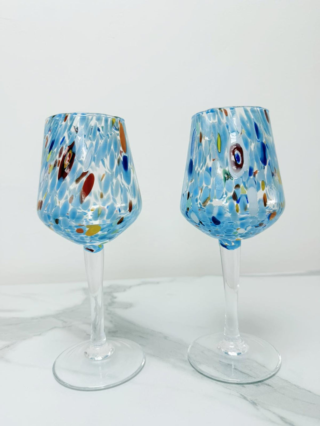 Murano Wine Glass | Certified Murano Glass | Made in Italy | Handmade Wine Goblet | Collection B8