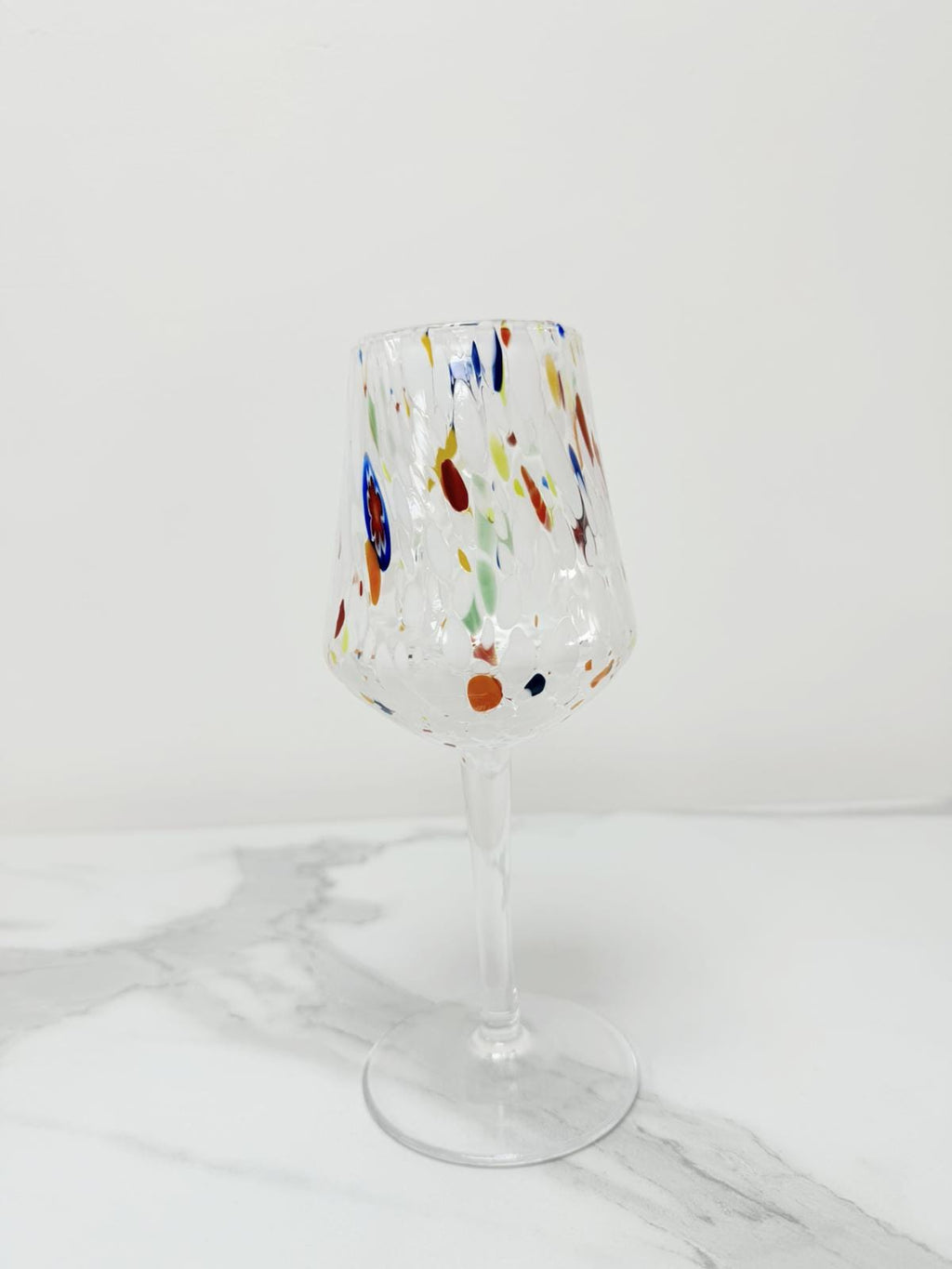 Murano Wine Glass | Certified Murano Glass | Made in Italy | Handmade Wine Goblet | Collection B8