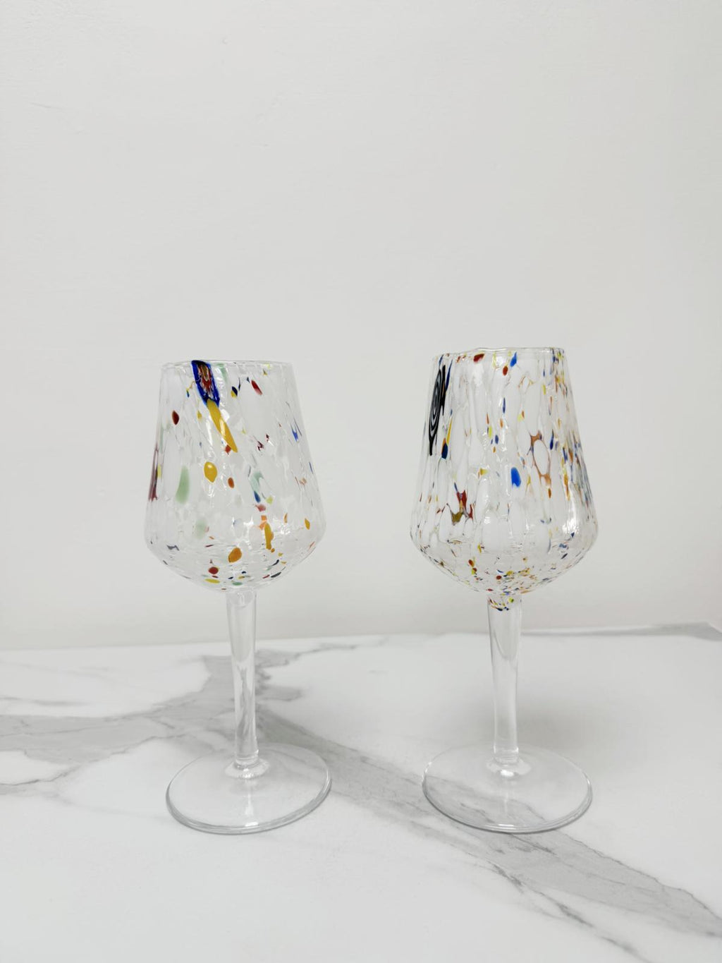 Murano Wine Glass | Certified Murano Glass | Made in Italy | Handmade Wine Goblet | Collection B8