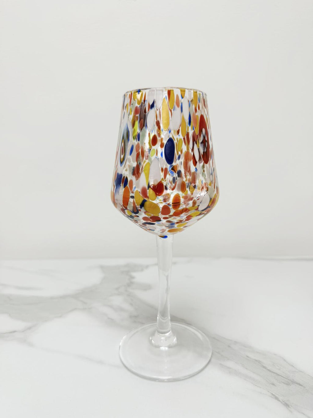 Murano Wine Glass | Certified Murano Glass | Made in Italy | Handmade Wine Goblet | Collection B8