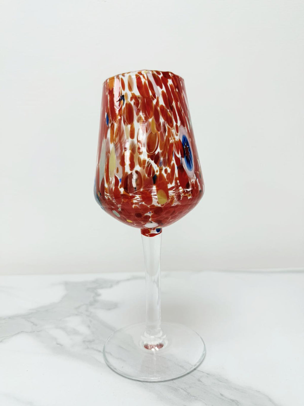 Murano Wine Glass | Certified Murano Glass | Made in Italy | Handmade Wine Goblet | Collection B8