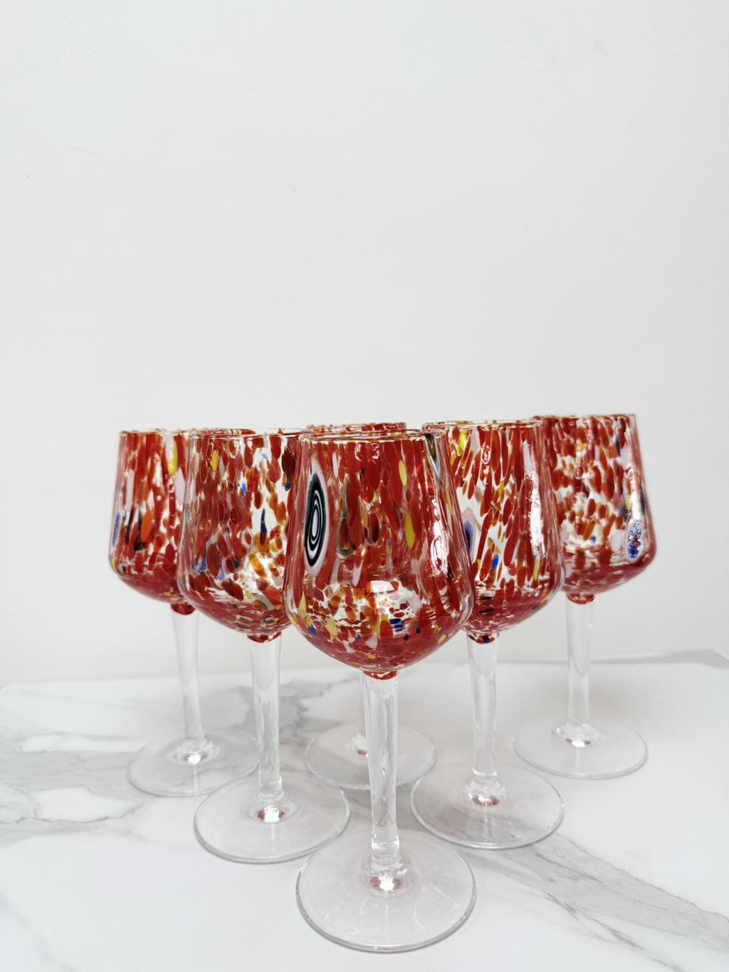 Murano Wine Glass | Certified Murano Glass | Made in Italy | Handmade Wine Goblet | Collection B8