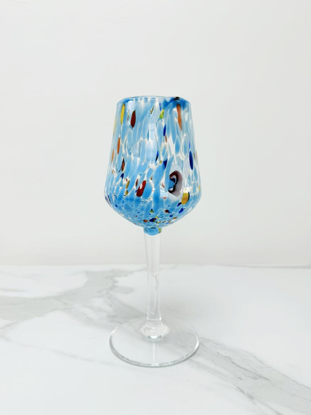 Murano Wine Glass | Certified Murano Glass | Made in Italy | Handmade Wine Goblet | Collection B8