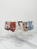 Murano Wine Glass | Certified Murano Glass | Made in Italy | Handmade Wine Goblet | Collection B8