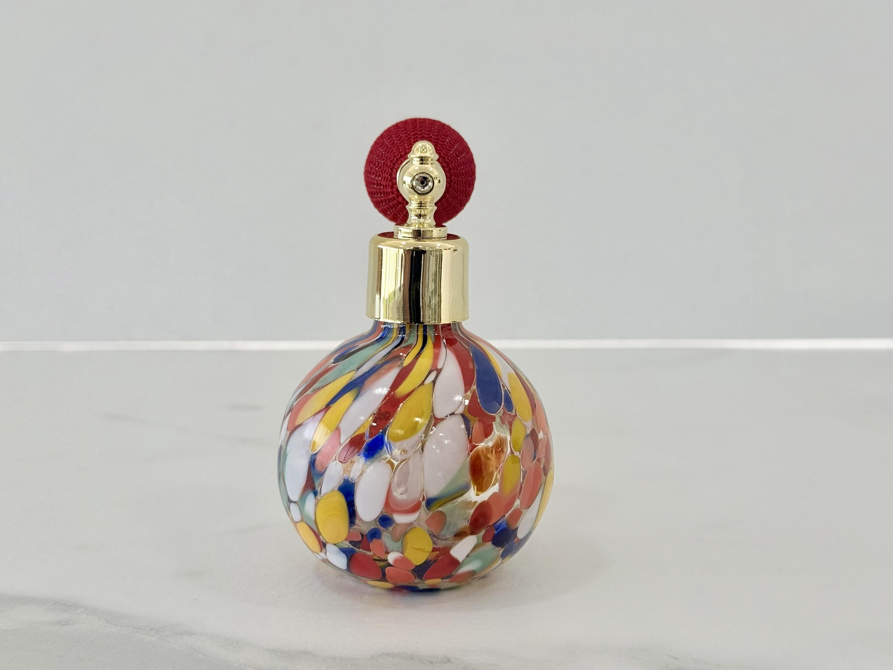 Murano Perfume Bottle | Certified Murano Glass | Made in Italy | Spray Atomizer | Collection Sfera