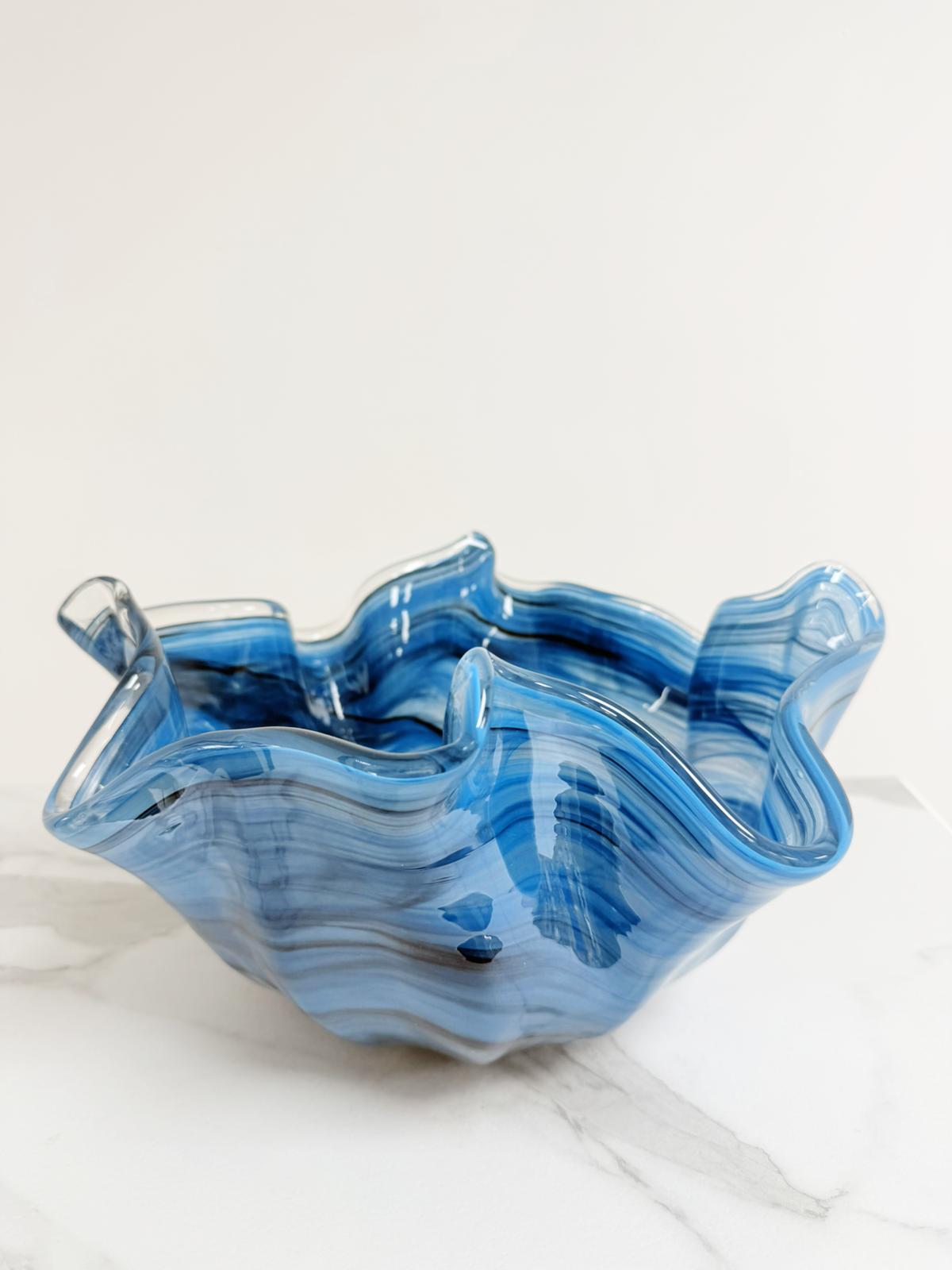 Murano Glass Centerpiece | Certified Murano Glass | Made in Italy | Table Decoration | Collection Fazzoletto