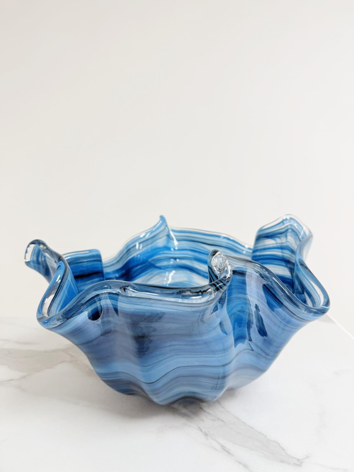 Murano Glass Centerpiece | Certified Murano Glass | Made in Italy | Table Decoration | Collection Fazzoletto