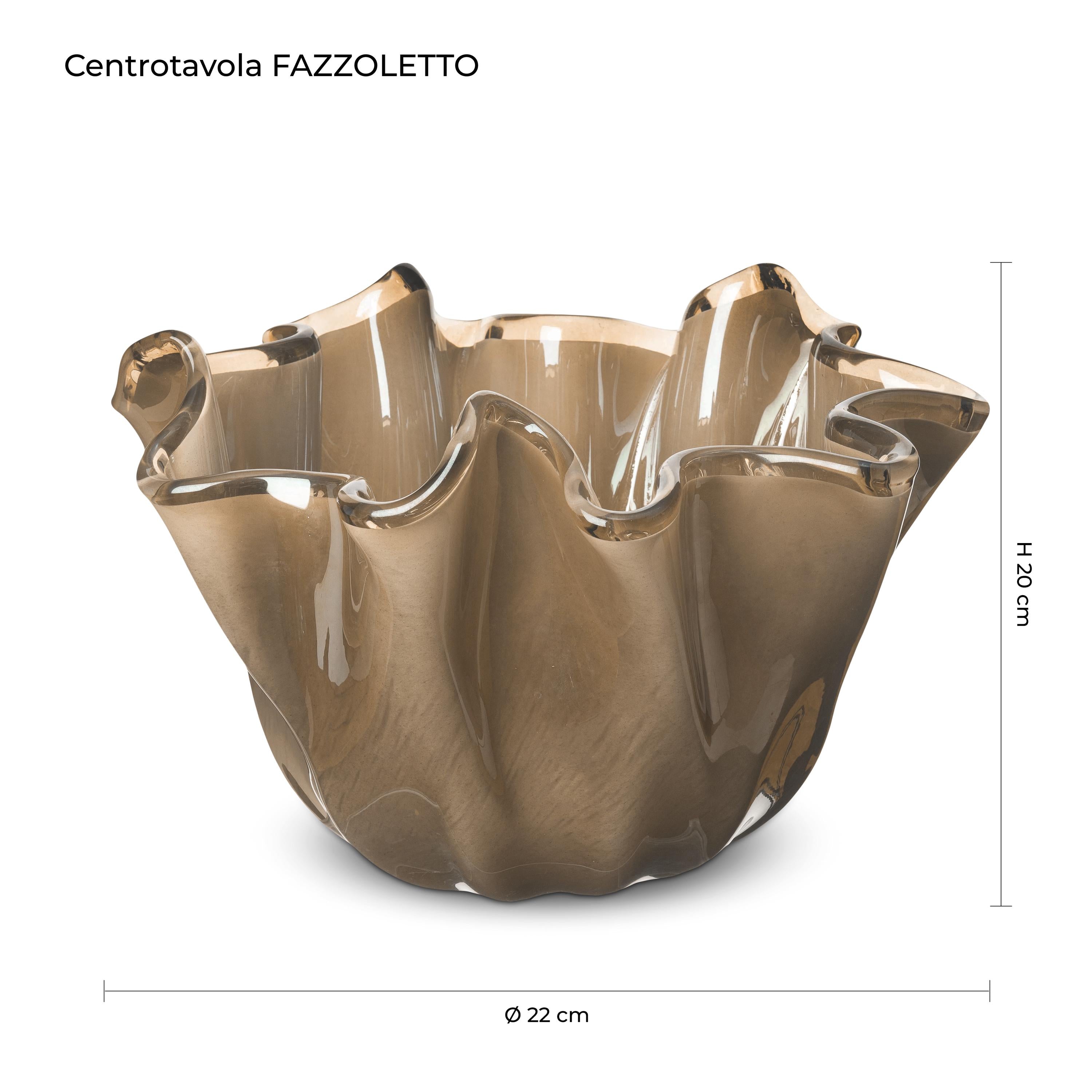 Murano Glass Centerpiece | Certified Murano Glass | Made in Italy | Table Decoration | Collection Fazzoletto