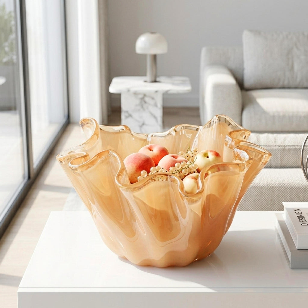 Murano Glass Centerpiece | Certified Murano Glass | Made in Italy | Table Decoration | Collection Fazzoletto