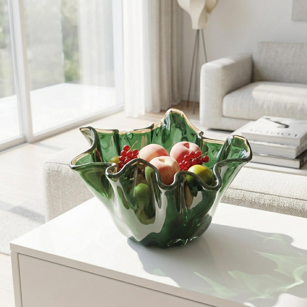 Murano Glass Centerpiece | Certified Murano Glass | Made in Italy | Table Decoration | Collection Fazzoletto