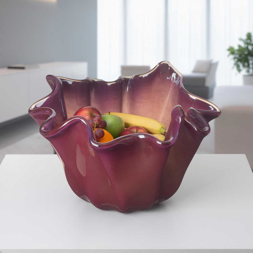 Murano Glass Centerpiece | Certified Murano Glass | Made in Italy | Table Decoration | Collection Fazzoletto
