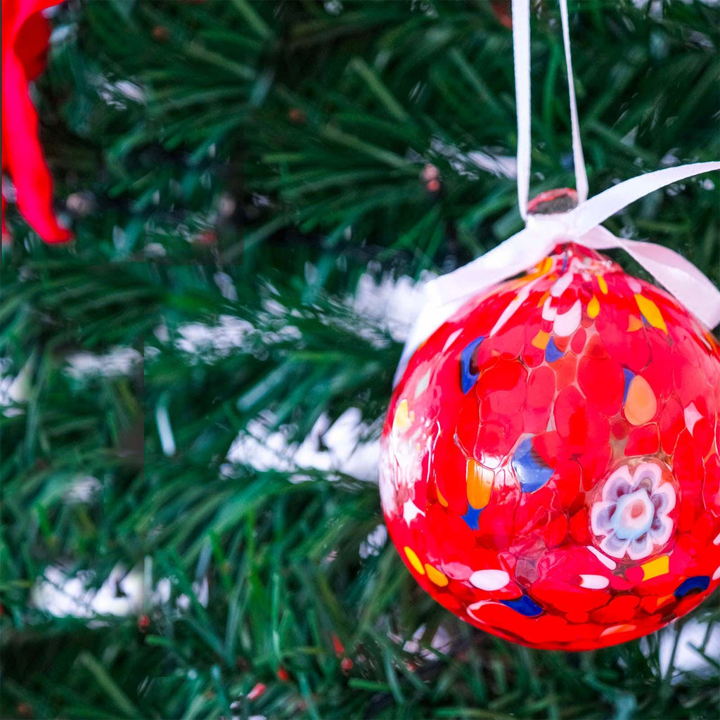 Murano Glass Christmas Ornament | Certified Murano Glass | Made in Italy | Christmas Bauble | Collection Decoro