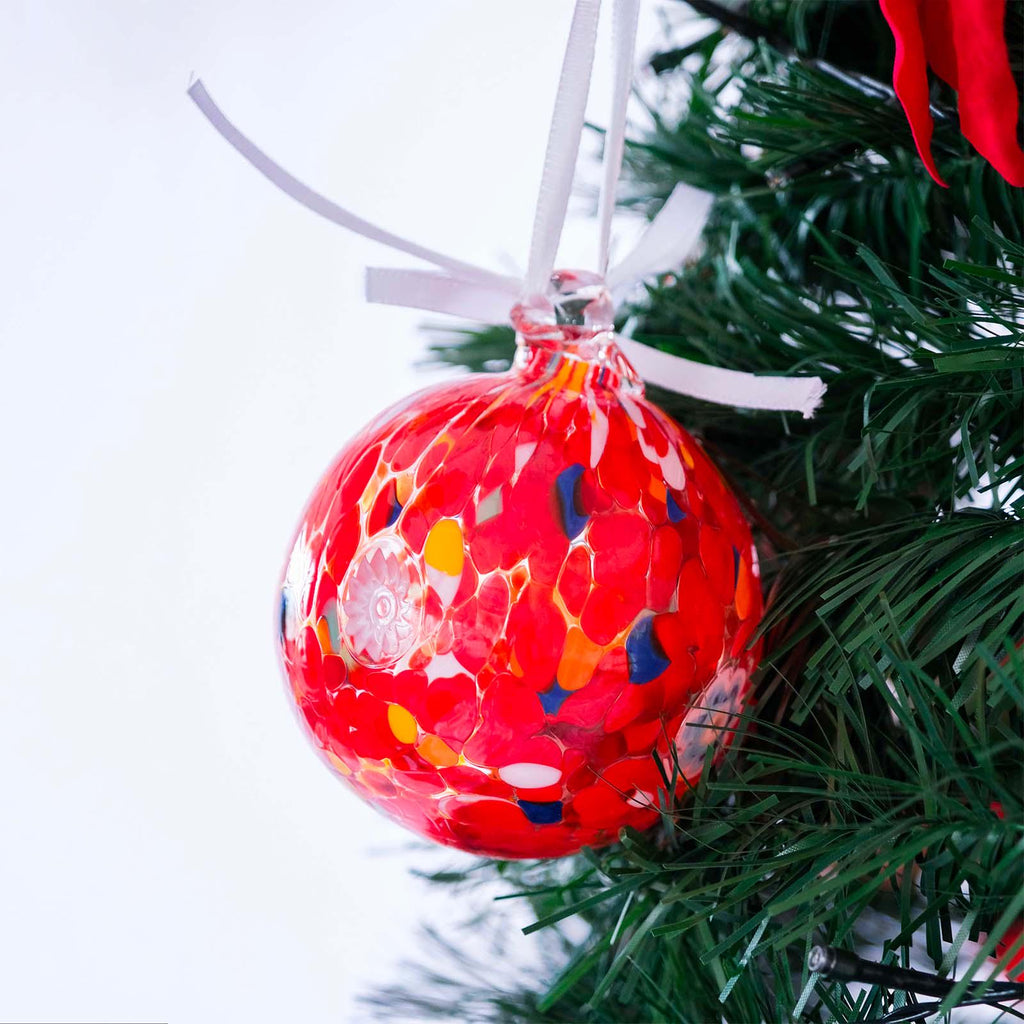 Murano Glass Christmas Ornament | Certified Murano Glass | Made in Italy | Christmas Bauble | Collection Decoro