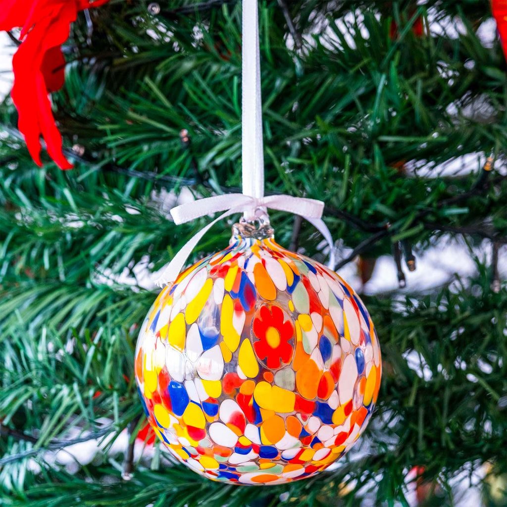 Murano Glass Christmas Ornament | Certified Murano Glass | Made in Italy | Christmas Bauble | Collection Decoro