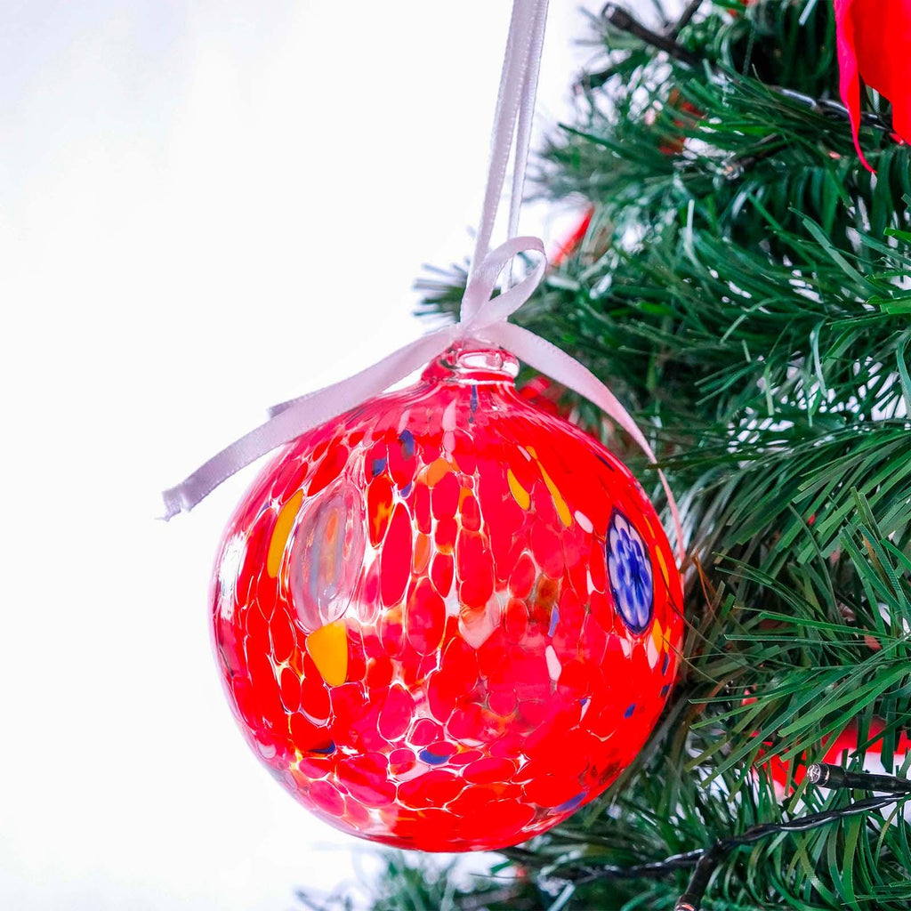 Murano Glass Christmas Ornament | Certified Murano Glass | Made in Italy | Christmas Bauble | Collection Decoro