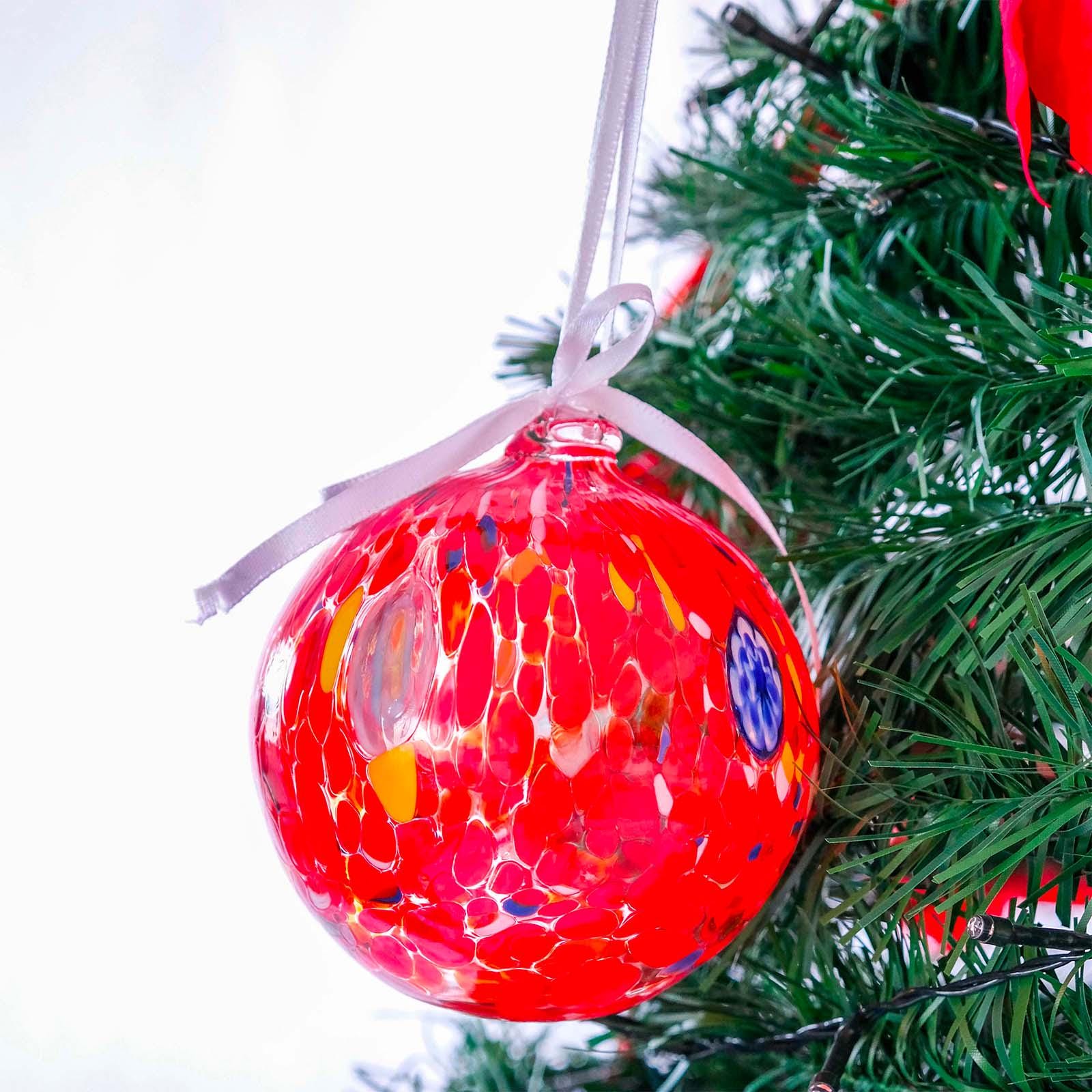 Murano Glass Christmas Ornament | Certified Murano Glass | Made in Italy | Christmas Bauble | Collection Decoro