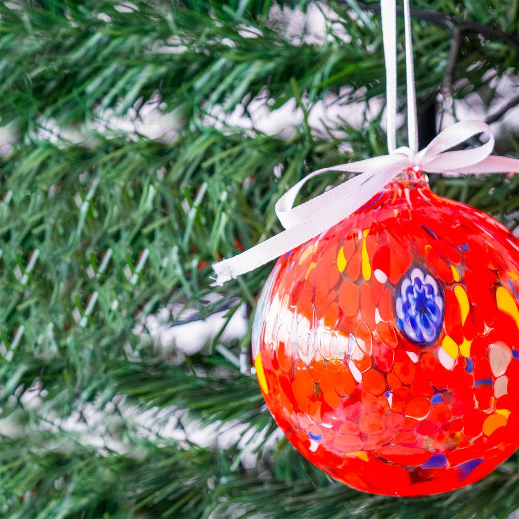 Murano Glass Christmas Ornament | Certified Murano Glass | Made in Italy | Christmas Bauble | Collection Decoro