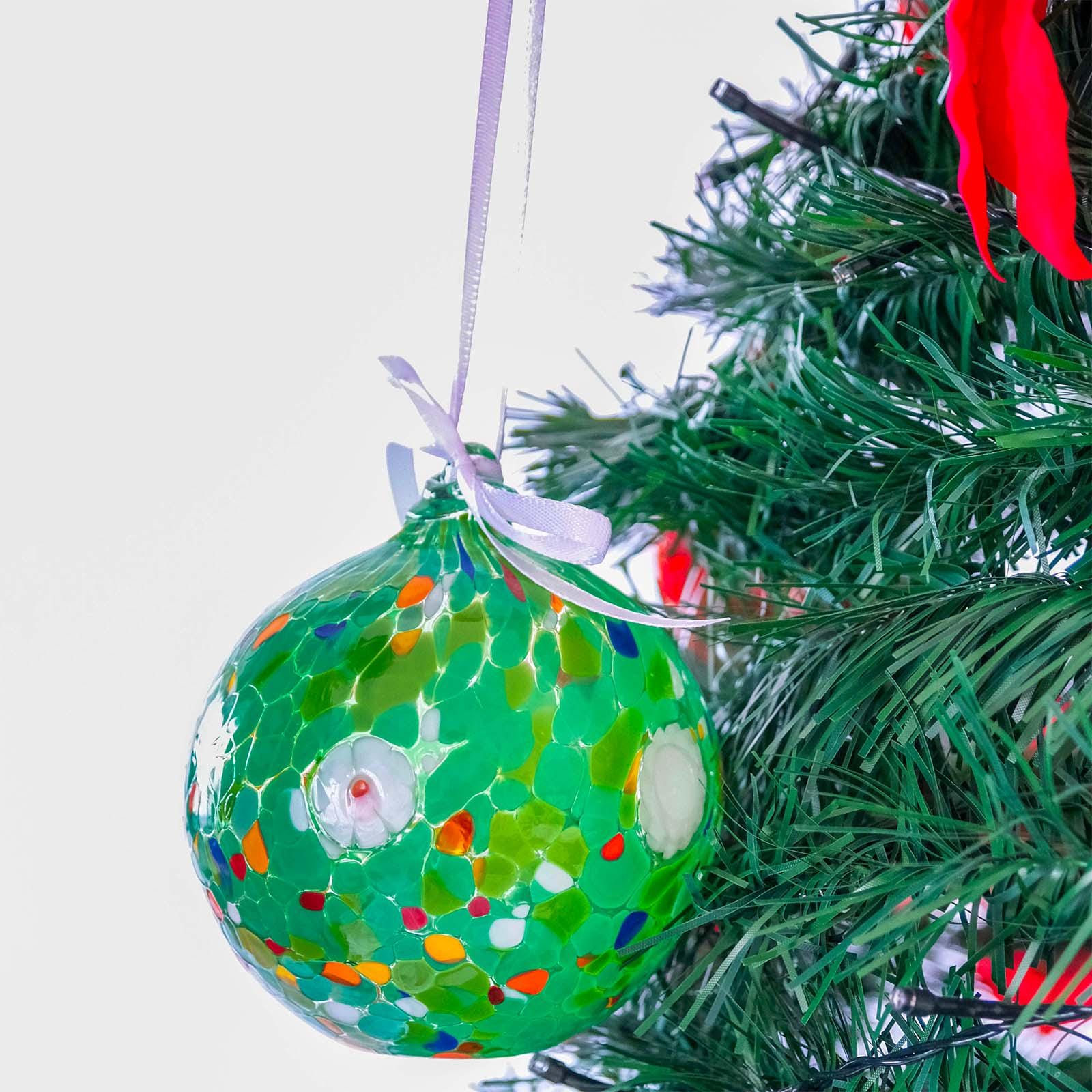 Murano Glass Christmas Ornament | Certified Murano Glass | Made in Italy | Christmas Bauble | Collection Decoro