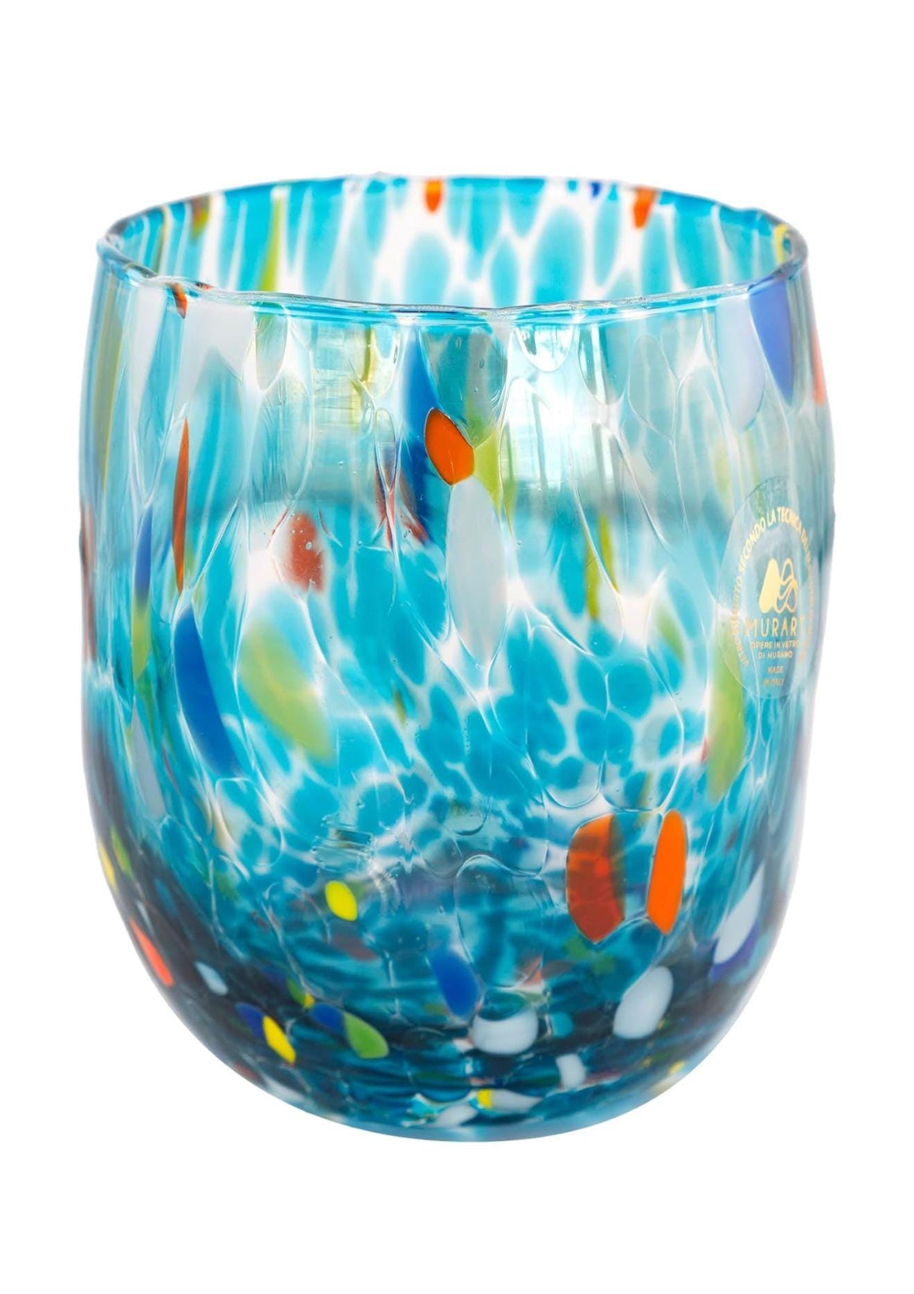 Murano Drinking Glass | Certified Murano Glass | Made in Italy | Water Glass | Collection Onde