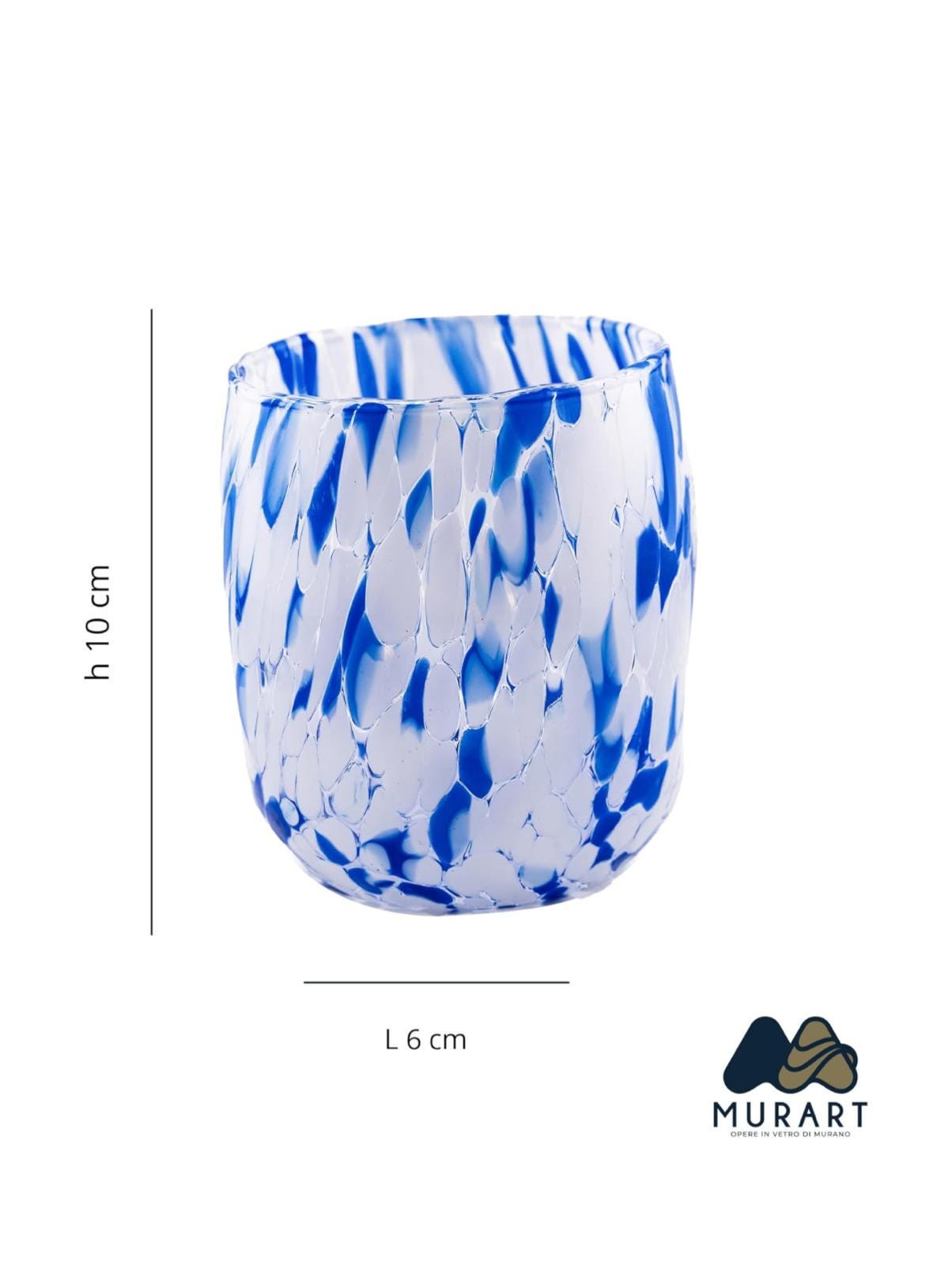 Murano Drinking Glass | Certified Murano Glass | Made in Italy | Water Glass | Collection Onde