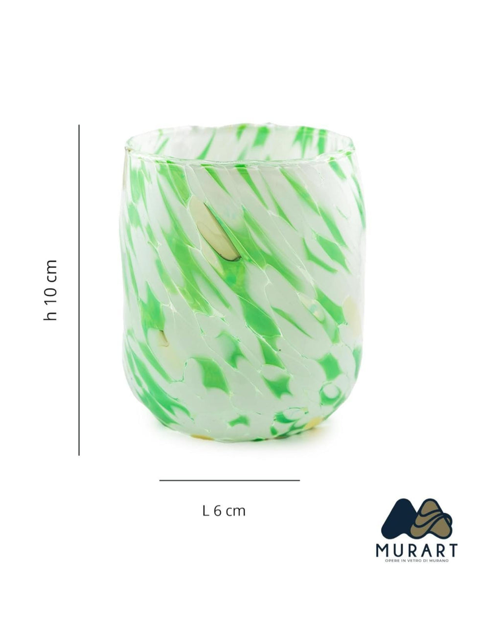 Murano Drinking Glass | Certified Murano Glass | Made in Italy | Water Glass | Collection Onde