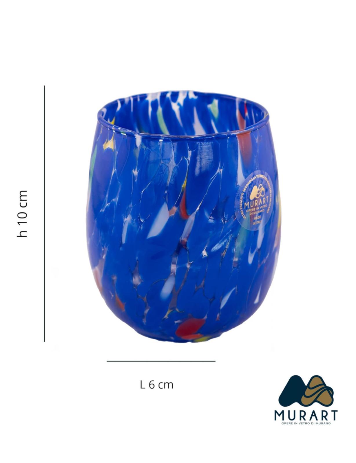 Murano Drinking Glass | Certified Murano Glass | Made in Italy | Water Glass | Collection Onde