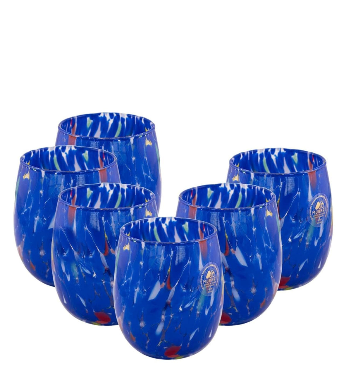 Murano Drinking Glass | Certified Murano Glass | Made in Italy | Water Glass | Collection Onde