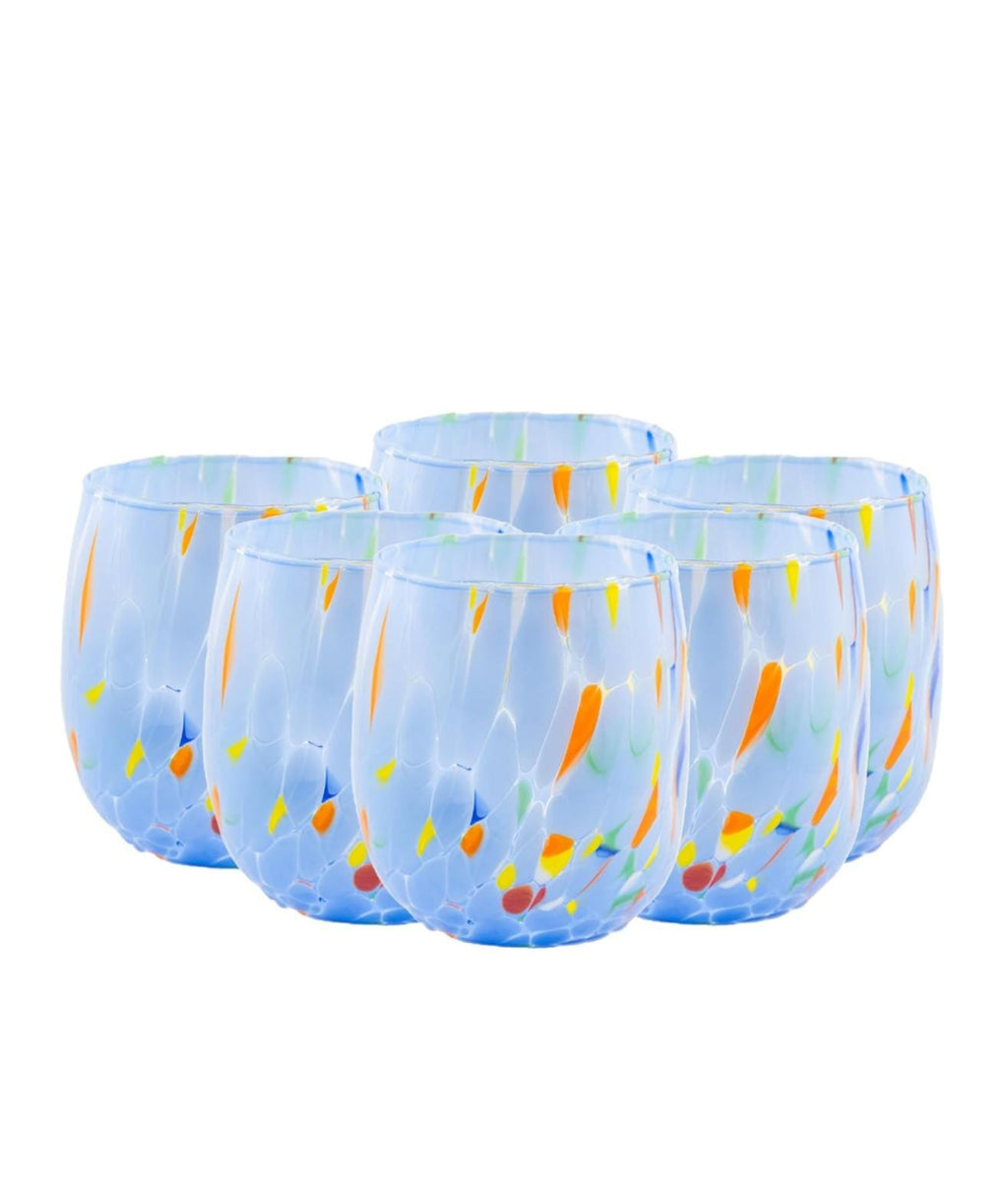 Murano Drinking Glass | Certified Murano Glass | Made in Italy | Water Glass | Collection Onde