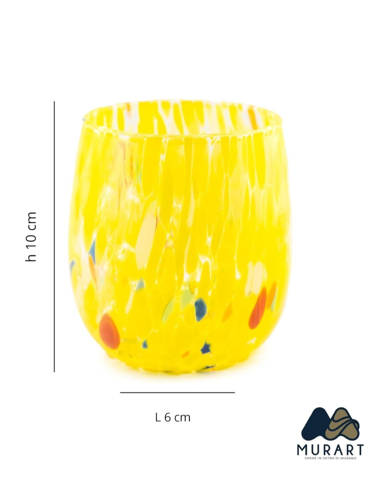 Murano Drinking Glass | Certified Murano Glass | Made in Italy | Water Glass | Collection Onde