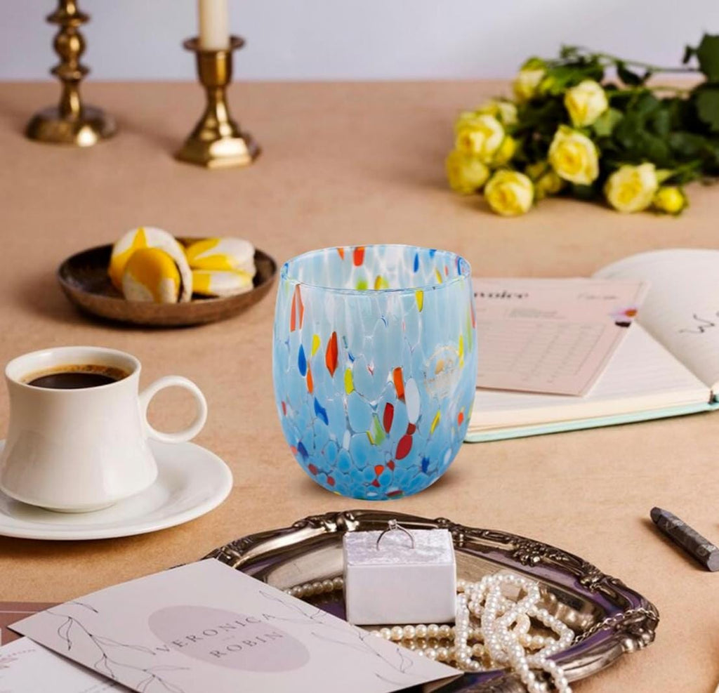 Murano Drinking Glass | Certified Murano Glass | Made in Italy | Water Glass | Collection Onde