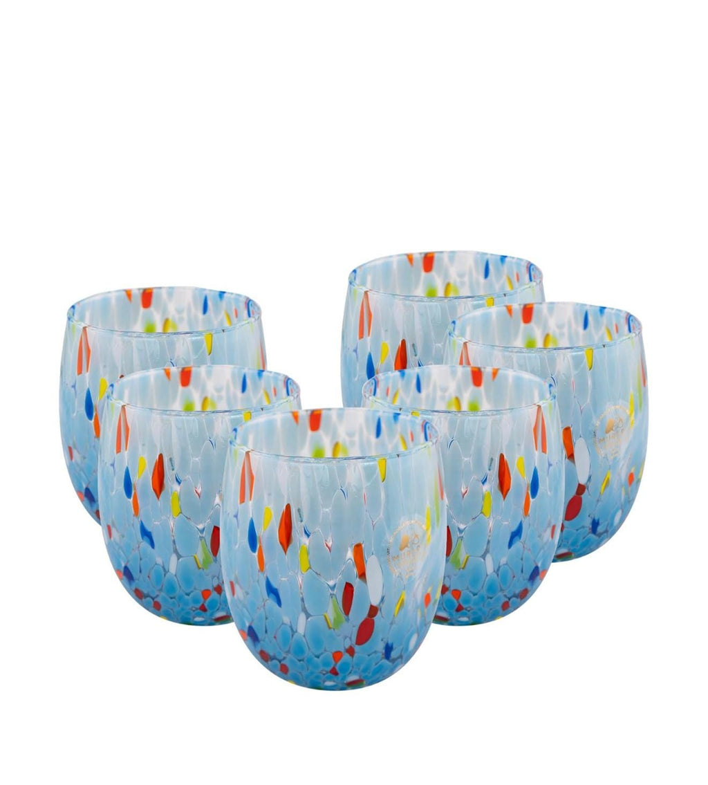Murano Drinking Glass | Certified Murano Glass | Made in Italy | Water Glass | Collection Onde