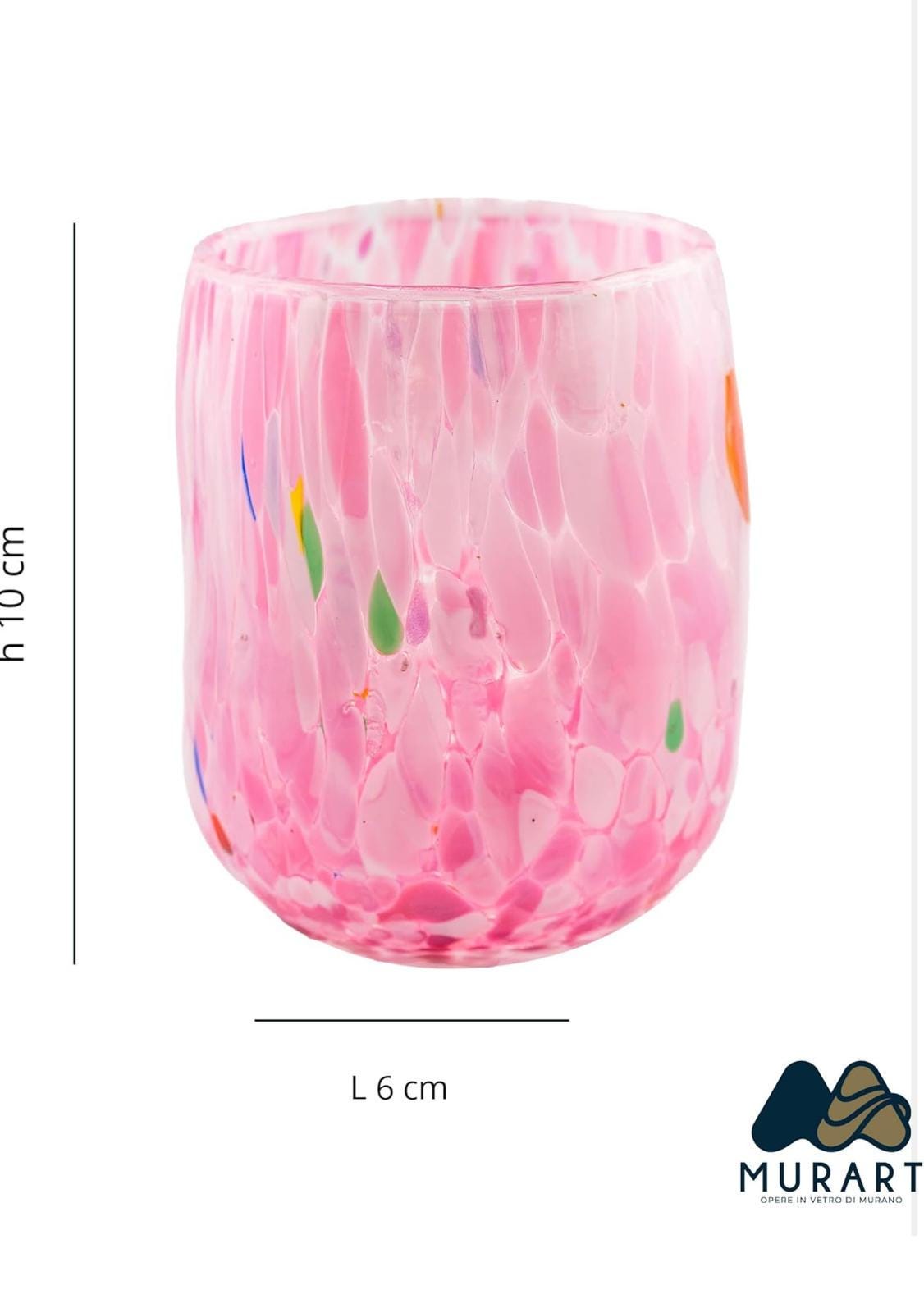 Murano Drinking Glass | Certified Murano Glass | Made in Italy | Water Glass | Collection Onde