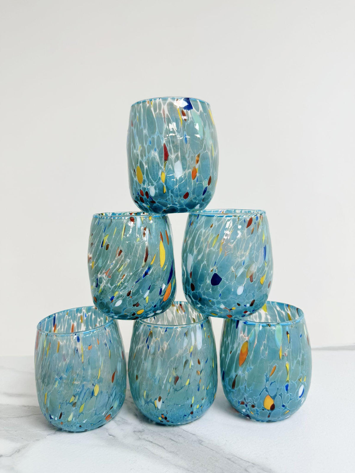 Murano Drinking Glass | Certified Murano Glass | Made in Italy | Water Glass | Collection Onde